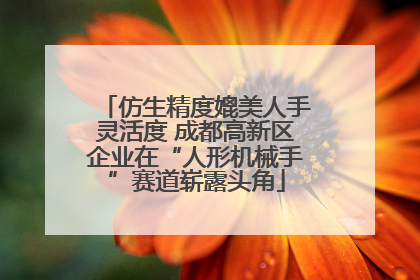 仿生精度媲美人手灵活度 成都高新区企业在“人形机械手”赛道崭露头角