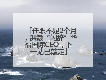 任职不足2个月，洪灏“闪辞”华福国际CEO，下一站已敲定