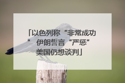 以色列称“非常成功” 伊朗誓言“严惩” 美国仍想谈判