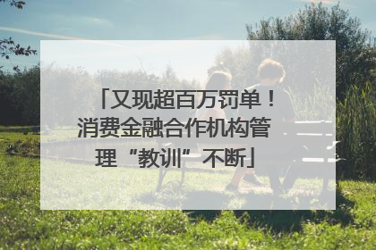 又现超百万罚单！消费金融合作机构管理“教训”不断
