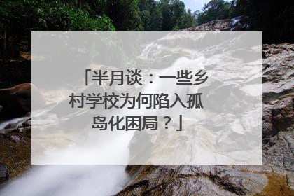 半月谈：一些乡村学校为何陷入孤岛化困局？