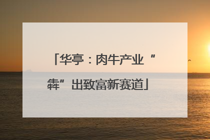 华亭：肉牛产业“犇”出致富新赛道