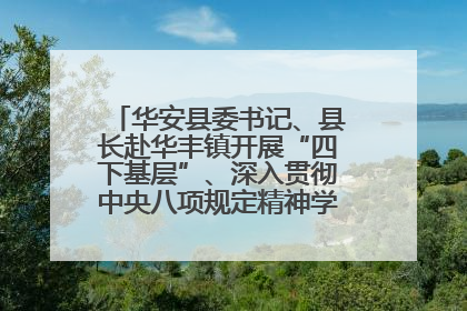 华安县委书记、县长赴华丰镇开展“四下基层”、深入贯彻中央八项规定精神学习教育工作调研