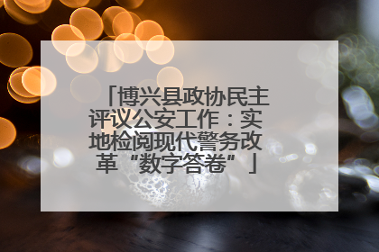 博兴县政协民主评议公安工作：实地检阅现代警务改革“数字答卷”