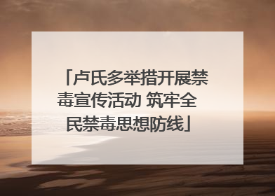 卢氏多举措开展禁毒宣传活动 筑牢全民禁毒思想防线