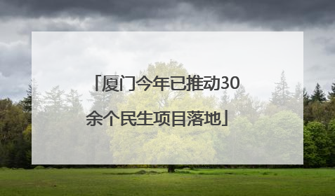 厦门今年已推动30余个民生项目落地