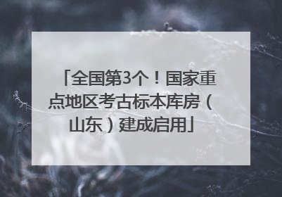 全国第3个！国家重点地区考古标本库房（山东）建成启用