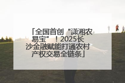 全国首创“潇湘农易宝”！2025长沙金融赋能打通农村产权交易全链条