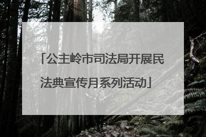 公主岭市司法局开展民法典宣传月系列活动