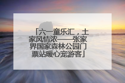 六一童乐汇，土家风情浓——张家界国家森林公园门票站暖心宠游客