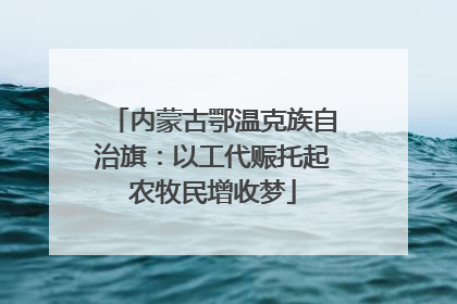 内蒙古鄂温克族自治旗：以工代赈托起农牧民增收梦
