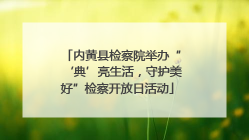 内黄县检察院举办“‘典’亮生活，守护美好”检察开放日活动