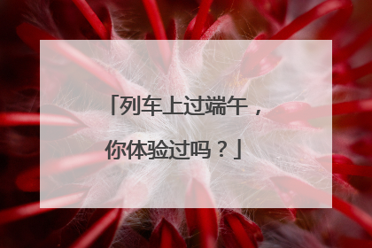 列车上过端午，你体验过吗？