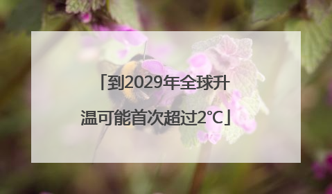 到2029年全球升温可能首次超过2℃