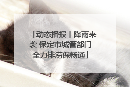 动态播报丨降雨来袭 保定市城管部门全力排涝保畅通
