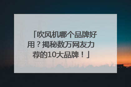 吹风机哪个品牌好用？揭秘数万网友力荐的10大品牌！