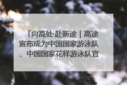 向高处·赴新途｜高途宣布成为中国国家游泳队、中国国家花样游泳队官方学习合作伙伴