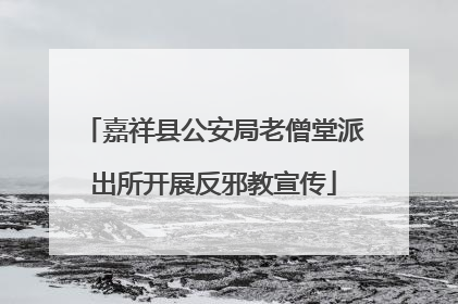 嘉祥县公安局老僧堂派出所开展反邪教宣传
