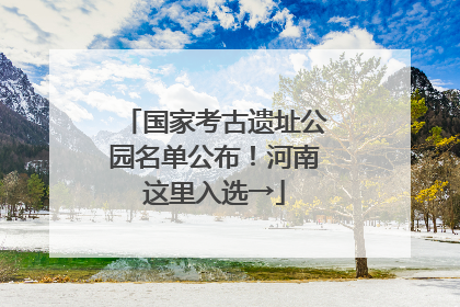 国家考古遗址公园名单公布！河南这里入选→