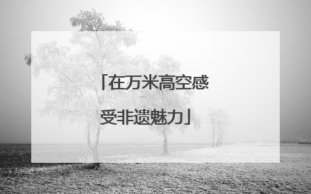 在万米高空感受非遗魅力