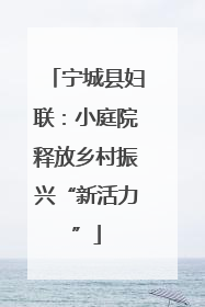 宁城县妇联：小庭院释放乡村振兴“新活力”