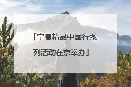宁夏精品中国行系列活动在京举办