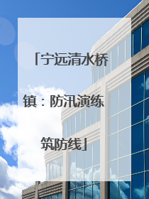 宁远清水桥镇：防汛演练筑防线