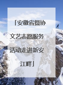 安徽省摄协文艺志愿服务活动走进新安江畔