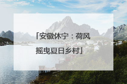 安徽休宁：荷风摇曳夏日乡村