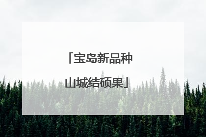 宝岛新品种 山城结硕果