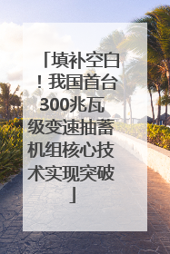 填补空白！我国首台300兆瓦级变速抽蓄机组核心技术实现突破