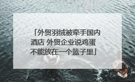 外贸羽绒被牵手国内酒店 外贸企业说鸡蛋不能放在一个篮子里