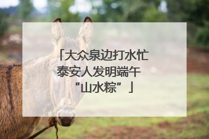 大众泉边打水忙 泰安人发明端午“山水粽”