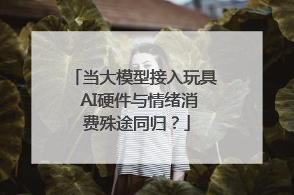 当大模型接入玩具 AI硬件与情绪消费殊途同归？
