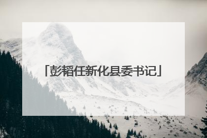彭韬任新化县委书记