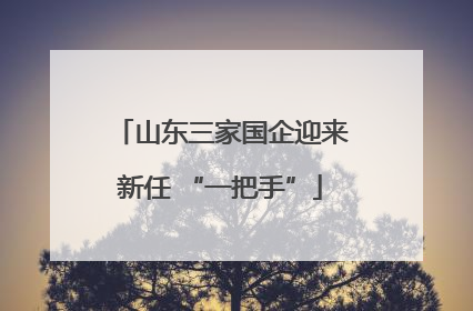 山东三家国企迎来新任 “一把手”