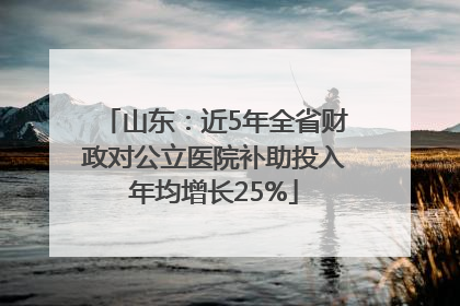 山东：近5年全省财政对公立医院补助投入年均增长25%
