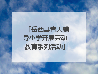 岳西县青天辅导小学开展劳动教育系列活动
