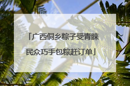 广西侗乡粽子受青睐 民众巧手包粽赶订单