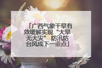 广西气象干旱有效缓解实现“大旱无大灾” 防汛防台风成下一重点