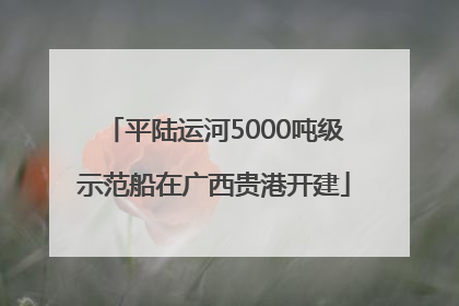 平陆运河5000吨级示范船在广西贵港开建