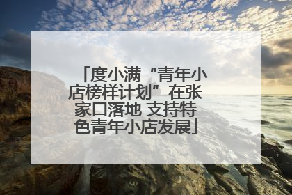 度小满“青年小店榜样计划”在张家口落地 支持特色青年小店发展