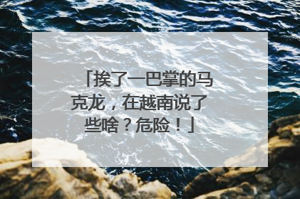 挨了一巴掌的马克龙，在越南说了些啥？危险！