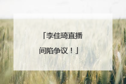 李佳琦直播间陷争议！