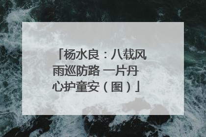 杨水良：八载风雨巡防路 一片丹心护童安（图）