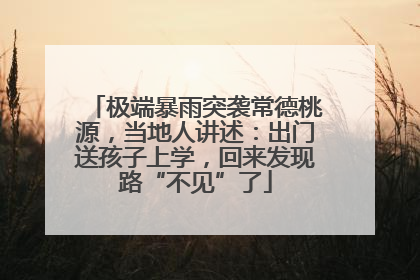 极端暴雨突袭常德桃源，当地人讲述：出门送孩子上学，回来发现路“不见”了