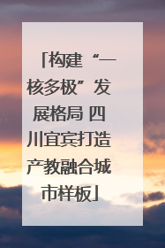 构建“一核多极”发展格局 四川宜宾打造产教融合城市样板