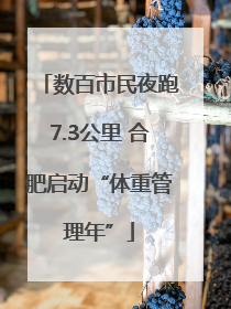 数百市民夜跑7.3公里 合肥启动“体重管理年”