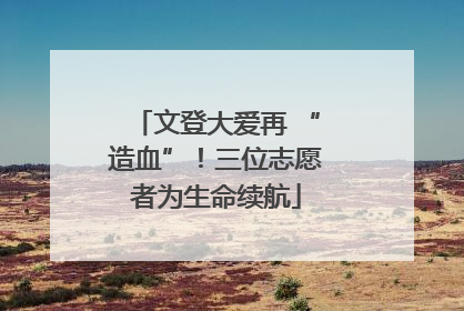 文登大爱再 “造血”！三位志愿者为生命续航