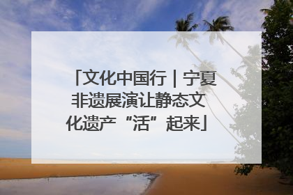 文化中国行｜宁夏 非遗展演让静态文化遗产“活”起来